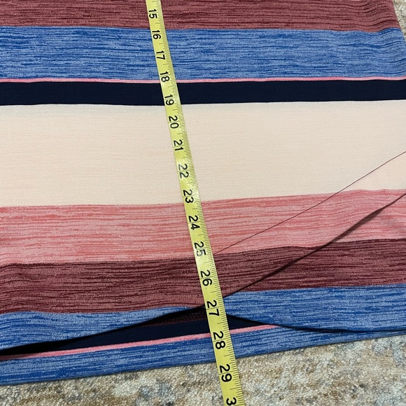 Talbots Zip Mock Neck Striped Sports Stretch Pullover Top Sz 1X - Picture 7 of 10